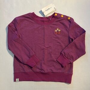 NWT Alba Purple Sweatshirt with Yellow Floral Accent